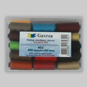 

Набор ниток 40/2, №04, 366 м, 30 шт, цвет МИКС