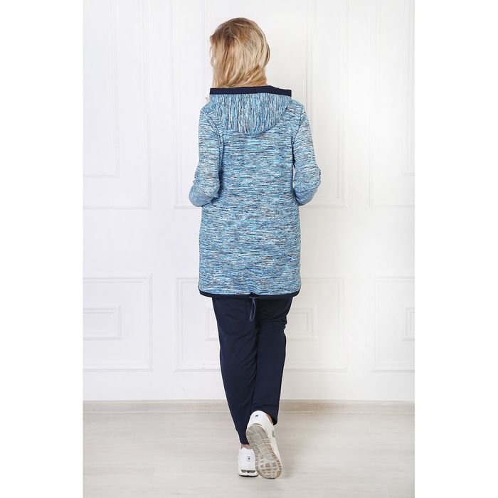 Комплект женский (толстовка, брюки) Мадам-2 цвет голубой, р-р 48