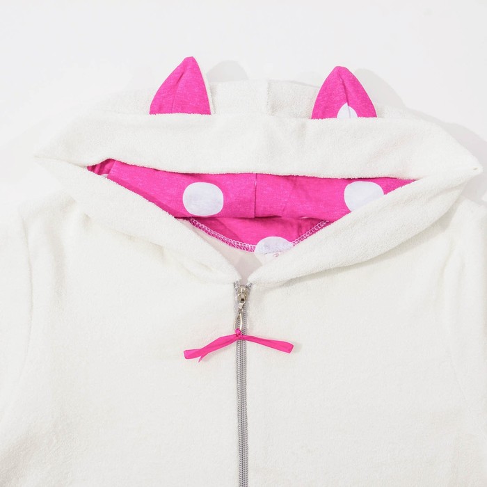 Халат женский на молнии Подружка-4 цвет молоко, р-р 44