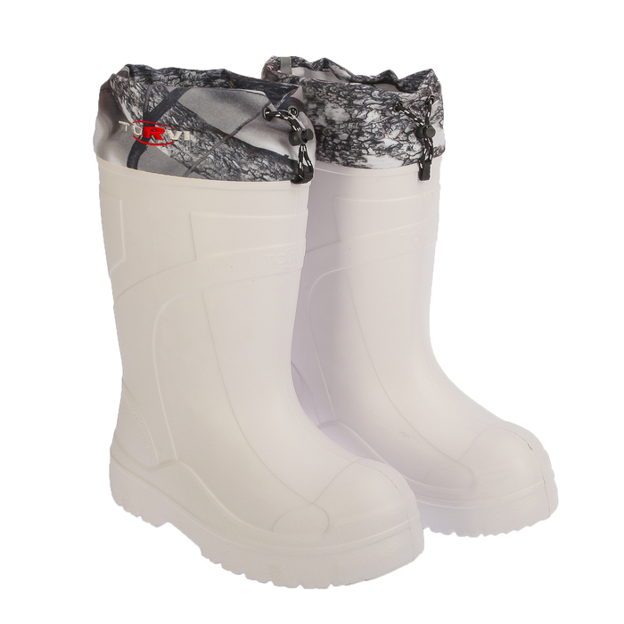 Сапоги с утепляющей вставкой, до -60 °С, размер 45, цвет белый