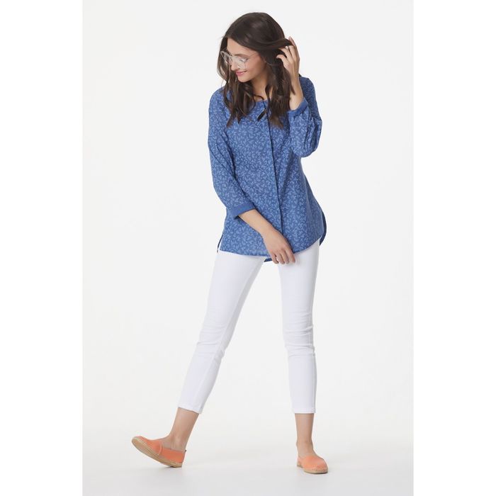 Рубашка женская, размер 46, цвет синий 269-08