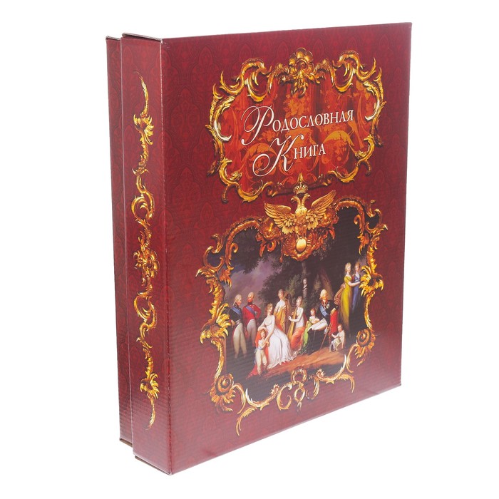 Родословная книга-альбом "Сапфировая", дизайнерская бумага, бархат