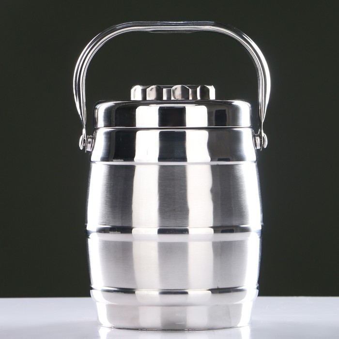 Термос суповой "Походный" (внутри металл) 1,4 л, 2 тарелки