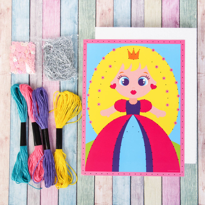 Изонить на гвоздиках "Принцесса", 20 х 15 см