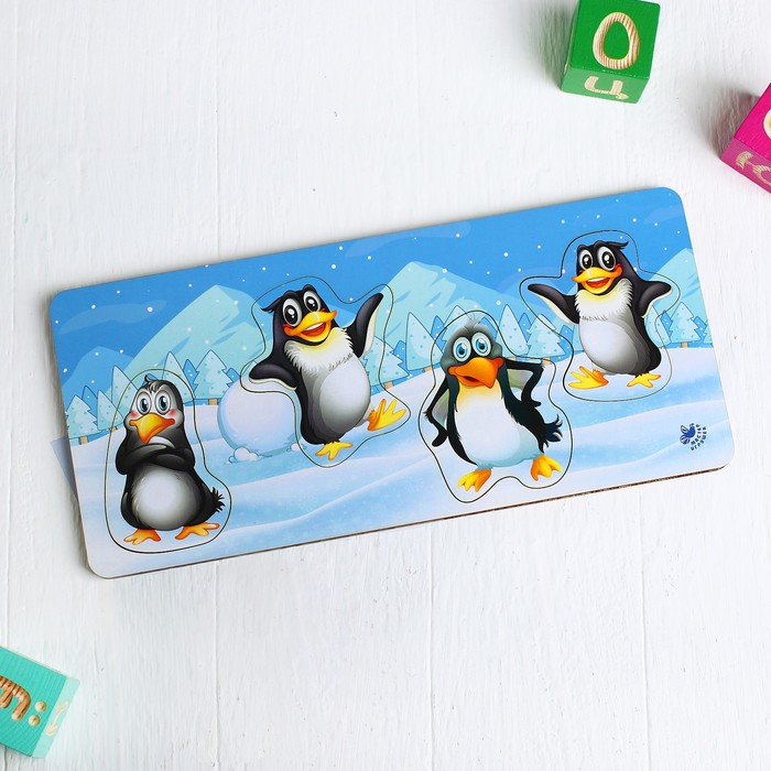 Рамка-вкладка "Пингвины "