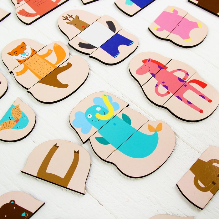 Развивающая игра "Придумай зверюшку", в коробке