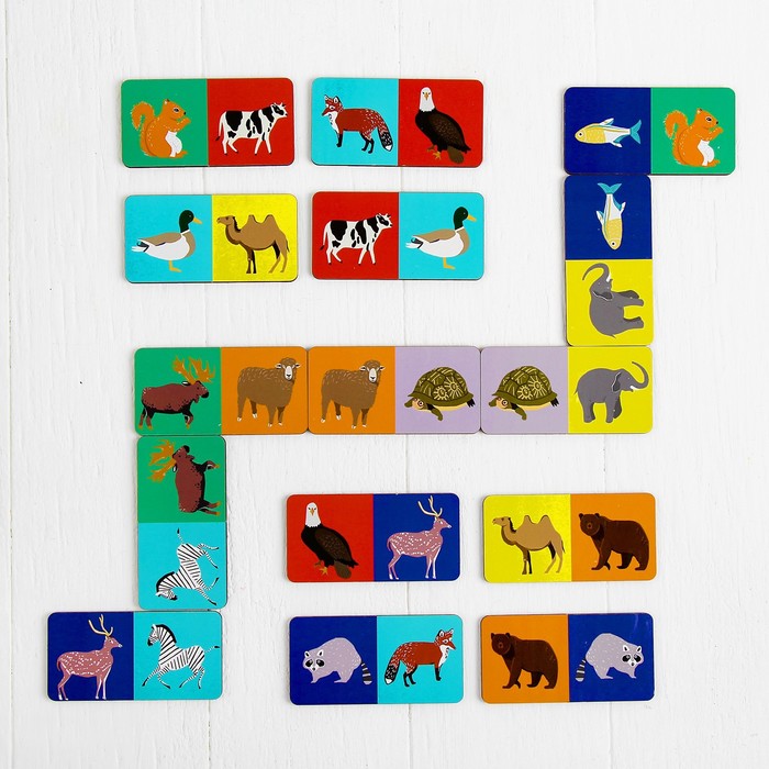 Домино "Животные" (развивающая игрушка)