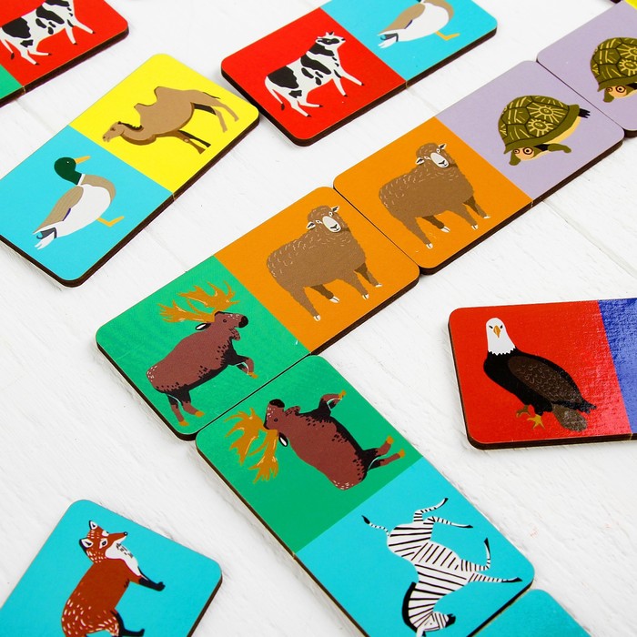 Домино "Животные" (развивающая игрушка)