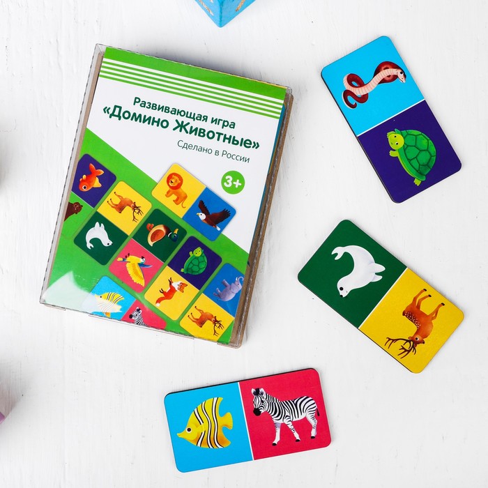 Домино "Животные" (развивающая игрушка)