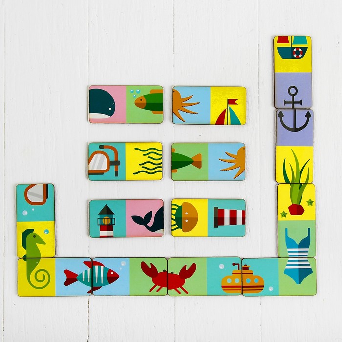 Домино "Морское" (развивающая игрушка)