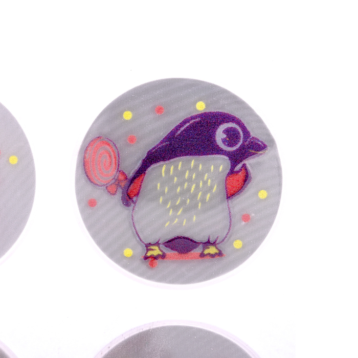 Набор наклеек светоотражающих 4шт "Смотрю налево", 5 см