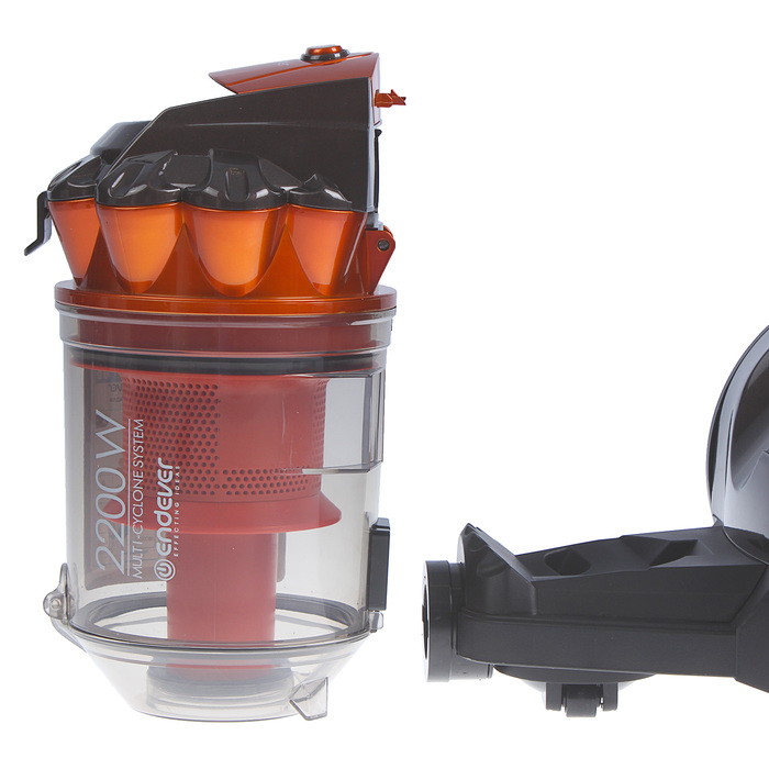 Пылесос Endever SkyClean VC-570, 2200 Вт, мощность всасывания 400 Вт, 4 л, серо-оранжевый