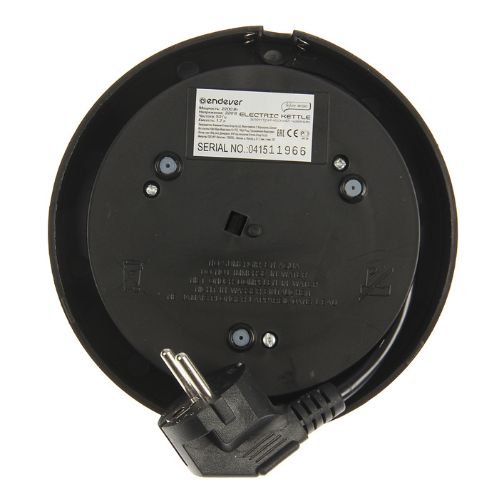 Чайник электрический Endever Skyline KR-224S, 1.7 л, 2200 Вт, серый