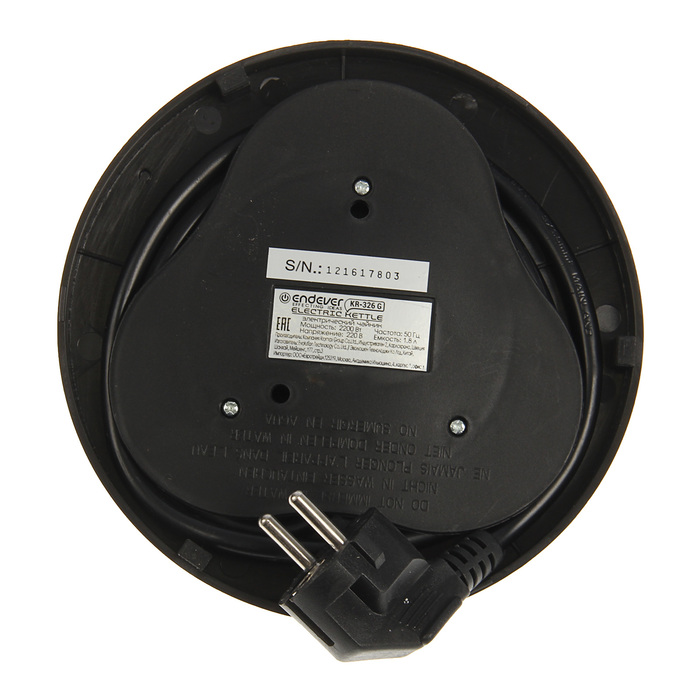 Чайник электрический Endever Skyline KR-326G, 1.8 л, 2200 Вт, 4 режима нагрева, черный