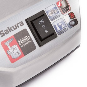 

Мясорубка Sakura SA-6411 Professional, 2400 Вт, реверс, металлический корпус
