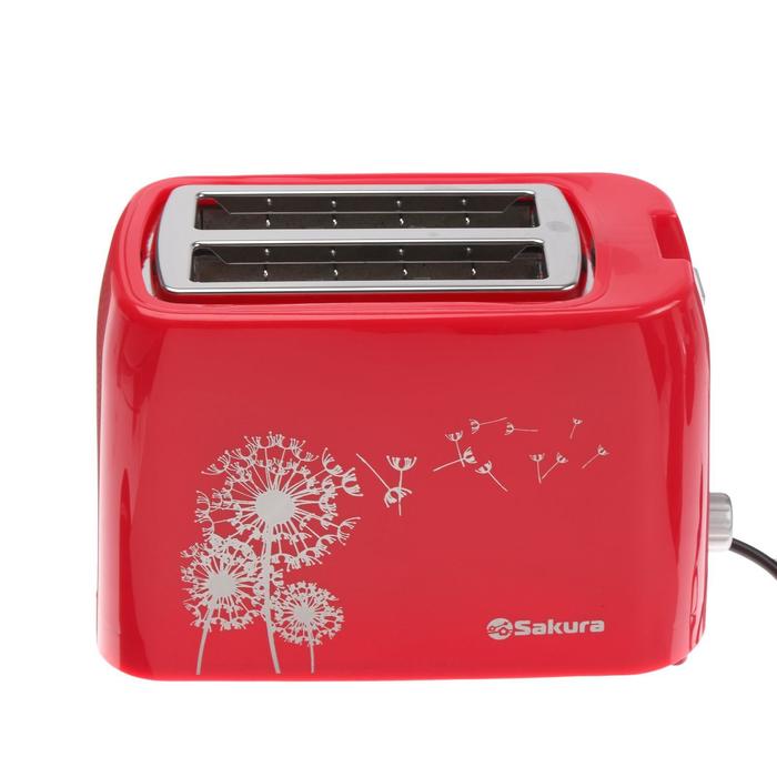 Тостер Sakura SA-7608R, 750 Вт, подогрев, красный