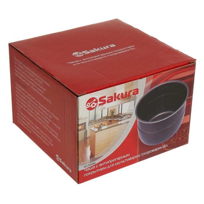 Чаша-кастрюля для мультиварки Sakura SA-PC03N, 6 л, антипригарное покрытие