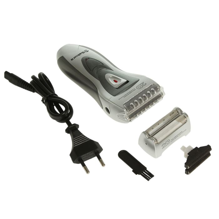 Электробритва Sakura SA-5416SG, 2 сетки, сухое бритье, триммер, акуумулятор