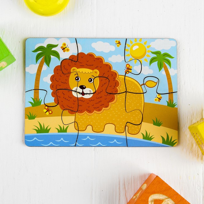 Пазл 6 элементов "Лев"