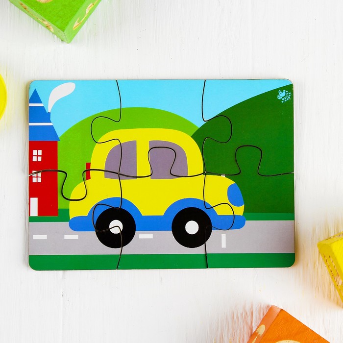 Пазл 6 элементов "Машинка"