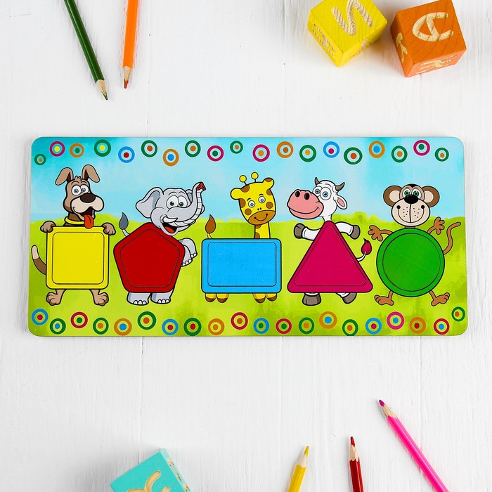 Рамка-вкладка "Геометрия с животными"