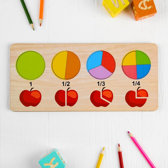 Рамка-вкладка "Дроби-яблоки"