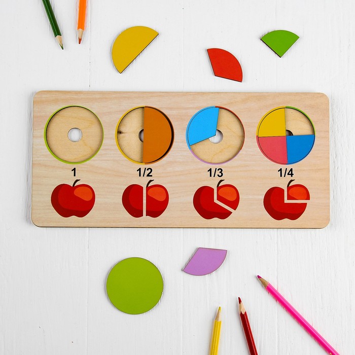 Рамка-вкладка "Дроби-яблоки"