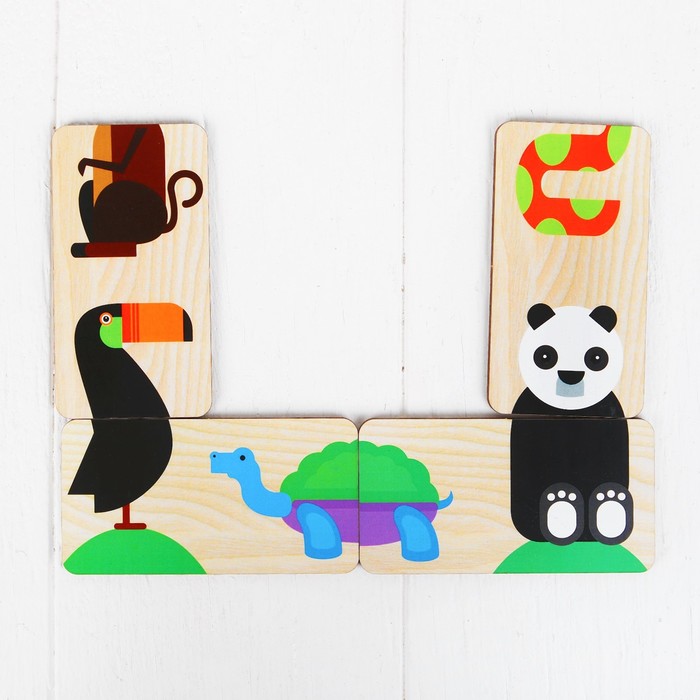 Развивающая игра "Домино. Тропические животные"