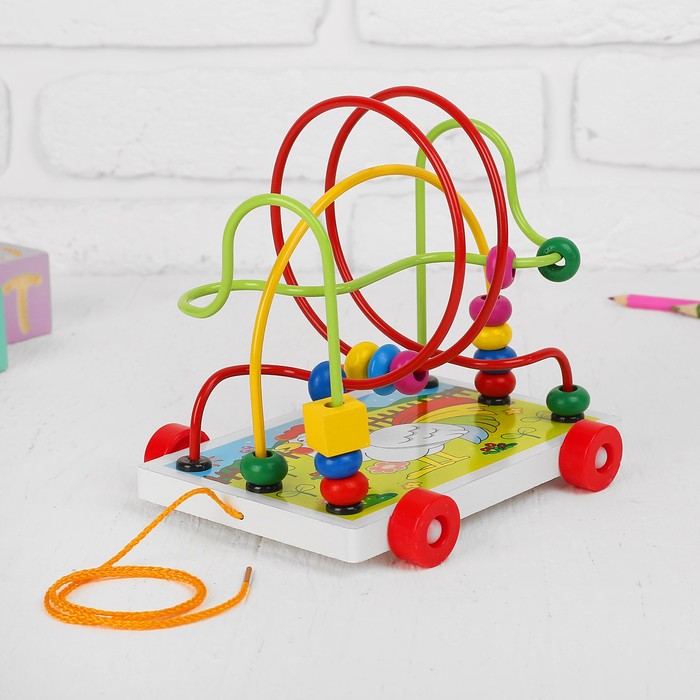 Лабиринт-Каталка "Дружные зверята", в ассортименте