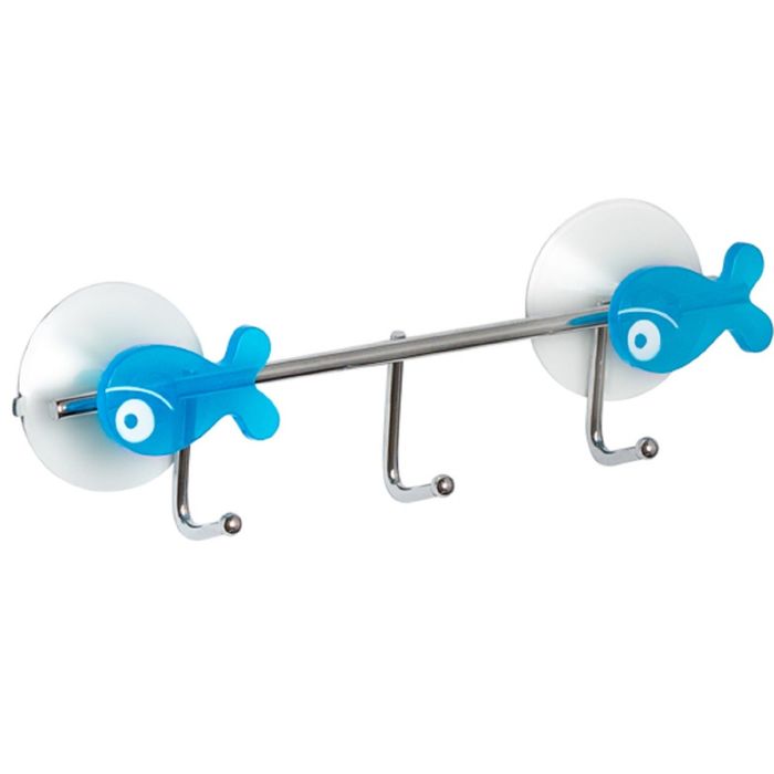 Планка с 3-мя крючками на присоске "Рыбка"