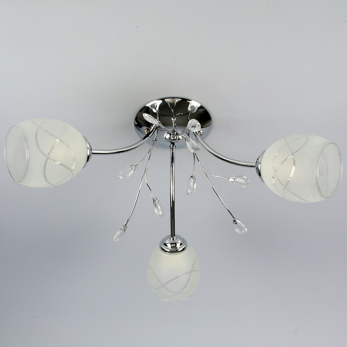 Люстра A123-3 "Беноайт" E27 3х40Вт хром 78х39х22 см