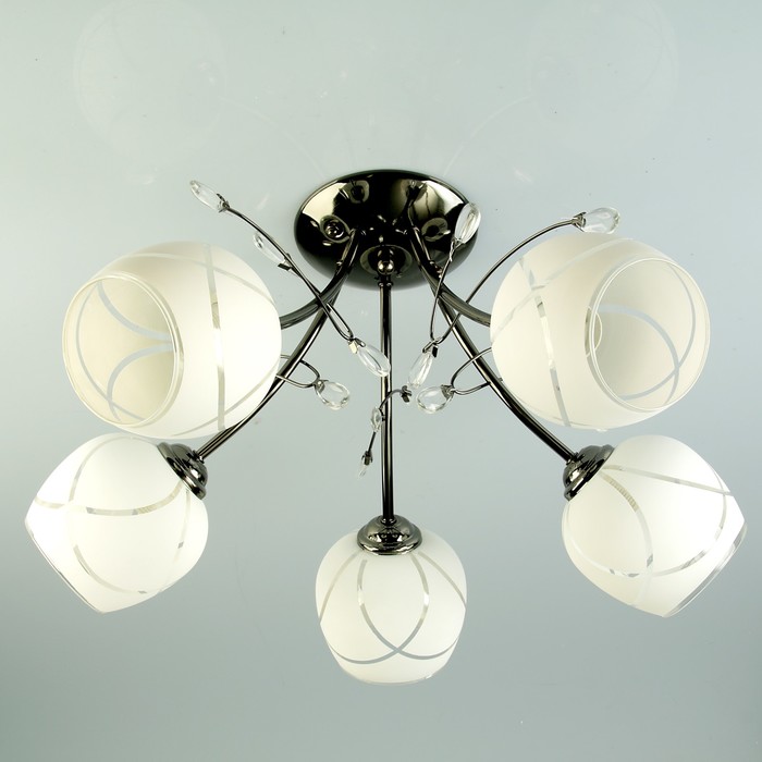 Люстра A032-5 "Бернадет" E27 5х40Вт черный глянец 70х56х21 см