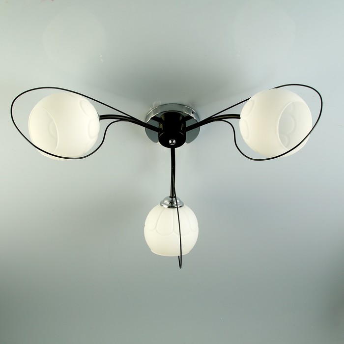 Люстра A373-3 "Валентайн" E27 3х40Вт черный 84х42х20 см