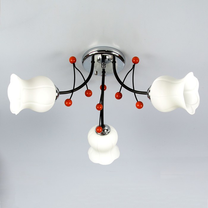 Люстра A355-3 "Вишня" E27 3х40Вт золото 78х39х22 см