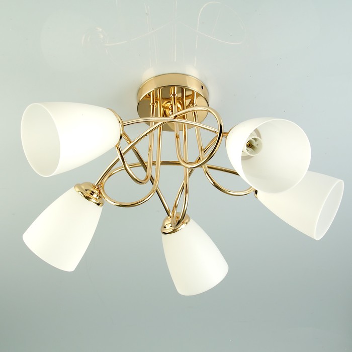 Люстра A283-5 "Вероника" E27 5х40Вт золото 36х34х22 см