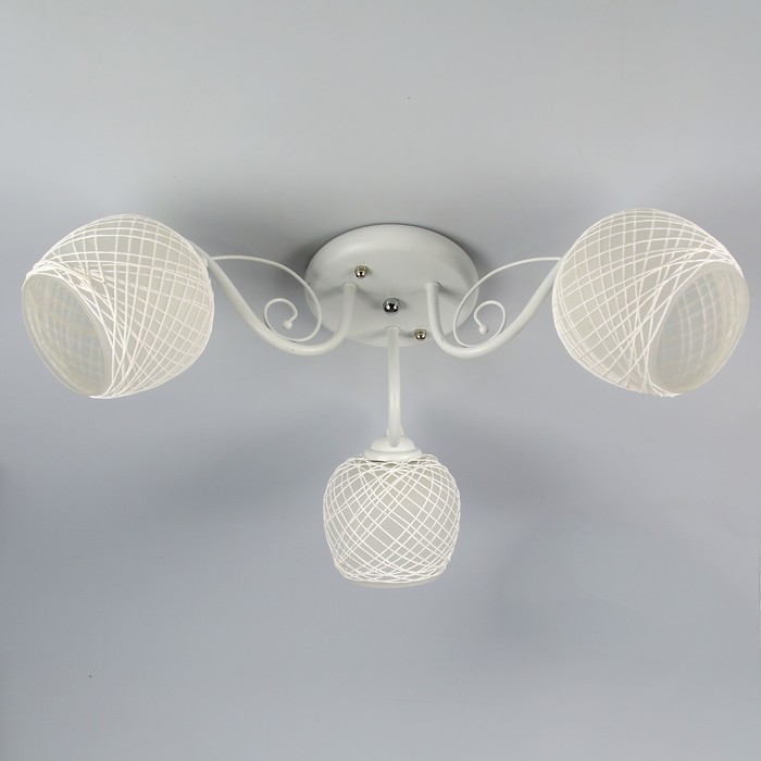 Люстра A301-3 "Вивьен" E27 3х40Вт белый 90х45х23 см