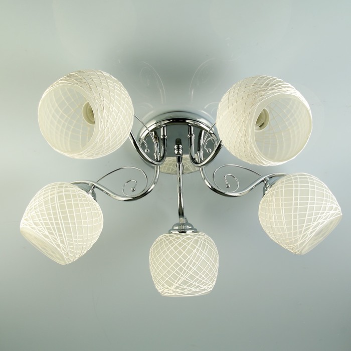 Люстра A301-5 "Вивьен" E27 5х40Вт серебро 75х60х23 см