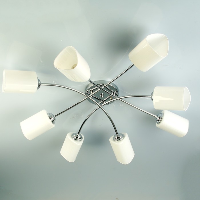 Люстра A331-8 "Вектор" E27 8х40Вт серебро 66х55х24 см