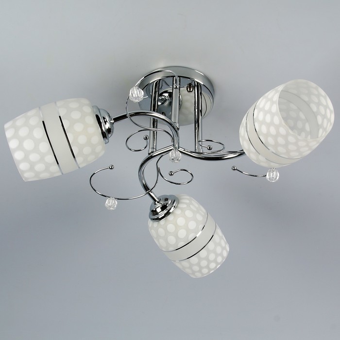 Люстра E101-3A "Солнечная" E27 3х40Вт золото 66х33х22 см