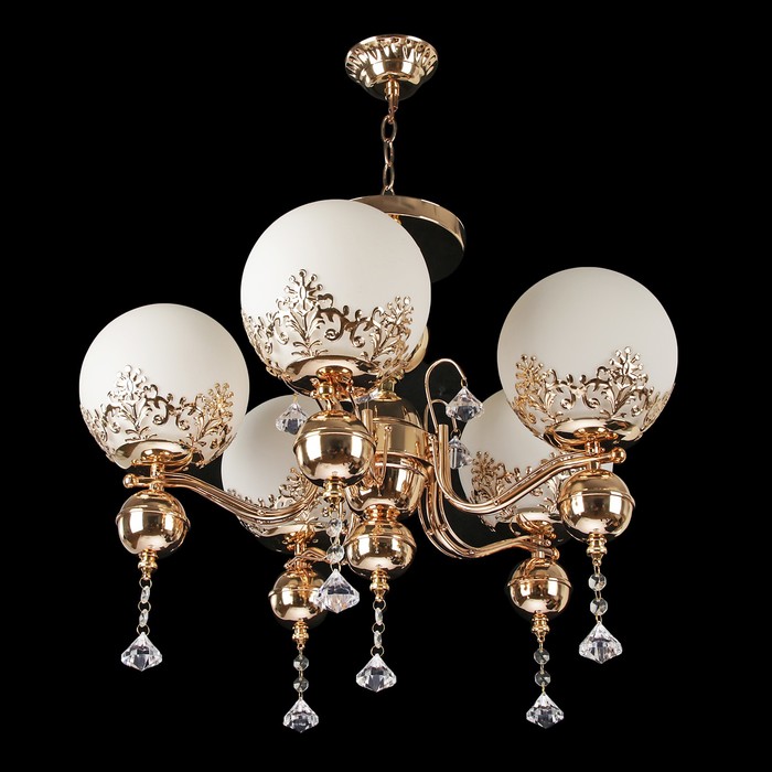 Люстра 6531/5 "Алия" E27 5х60Вт золото 48х48х42 см