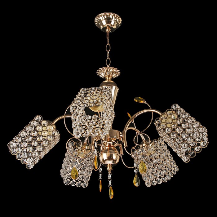 Люстра 6629/5A "Амира" E27 5х60Вт золото 54х54х42 см