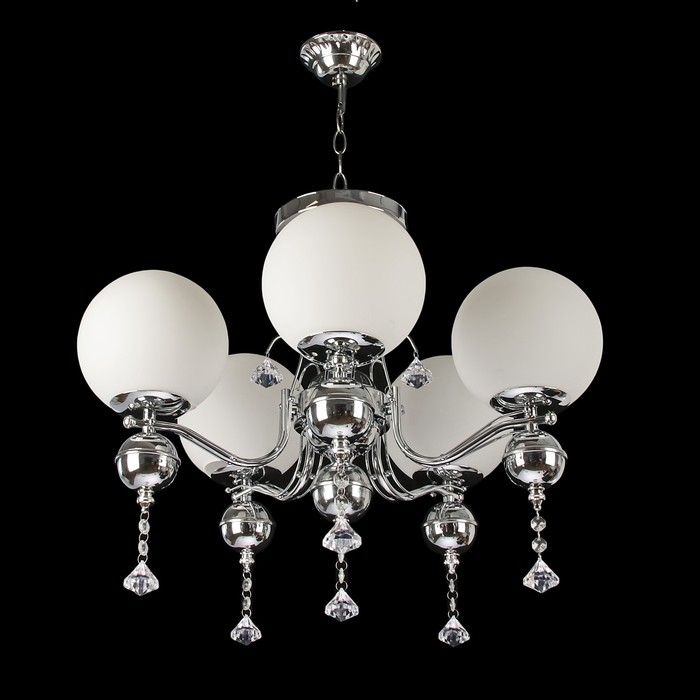 Люстра 6531/5 "Барика" E27 5х60Вт серебро 50х50х42 см