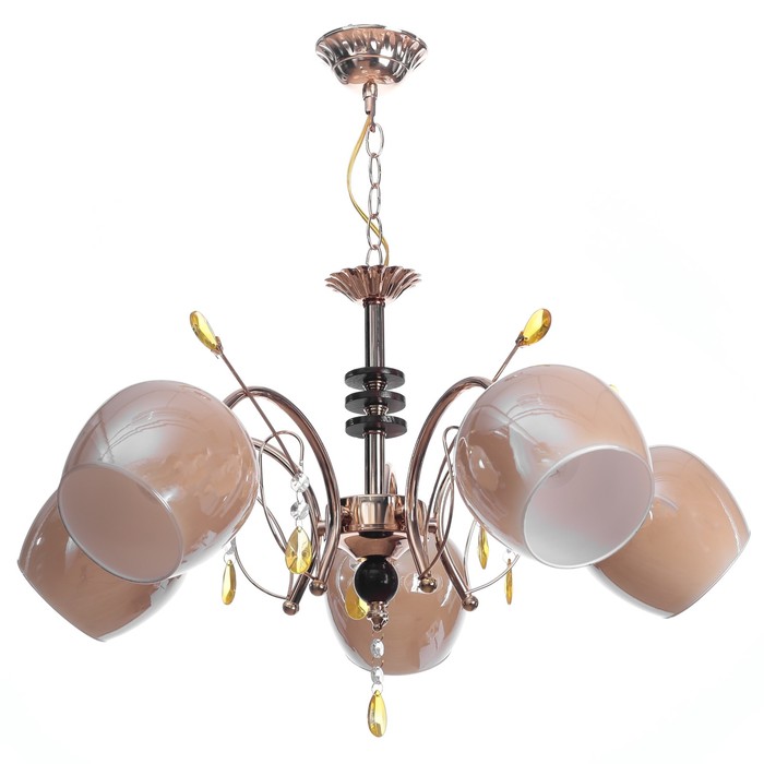 Люстра 6513/5C "Далийя" E27 5х60Вт золото 55х55х30 см