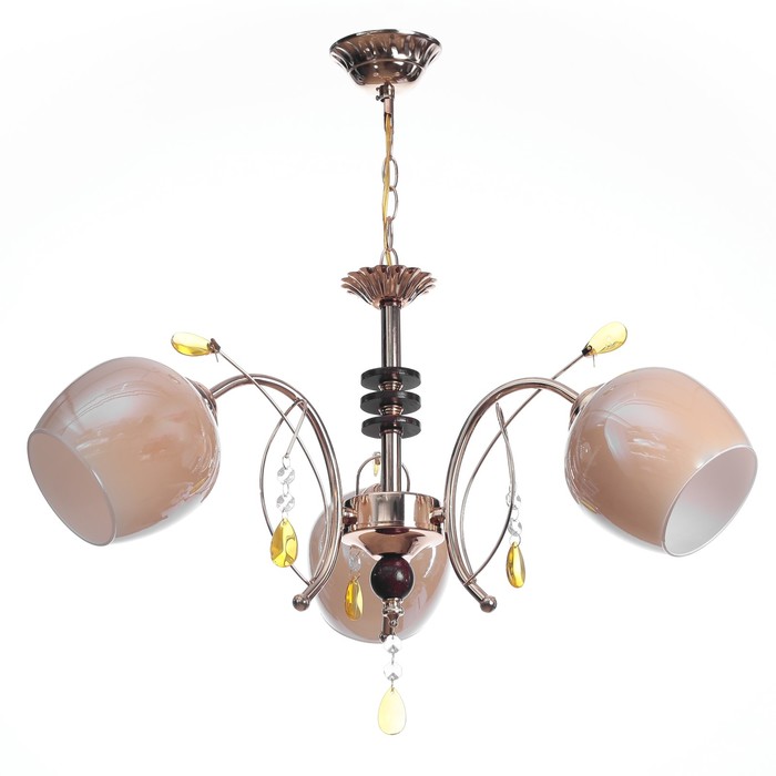 Люстра 6513/3C "Далийя" E27 3х60Вт золото 55х55х30 см