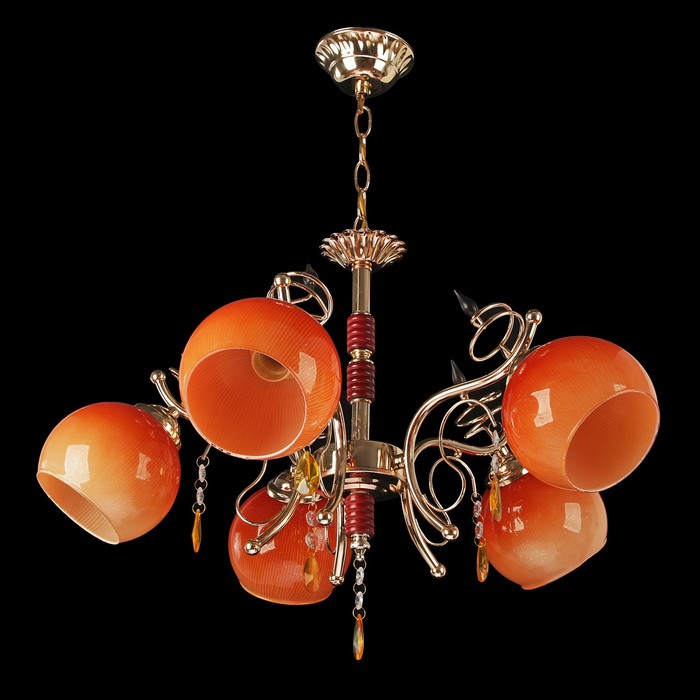 Люстра 6639/5 "Золотой песок" E27 5х60Вт золото 55х55х32 см