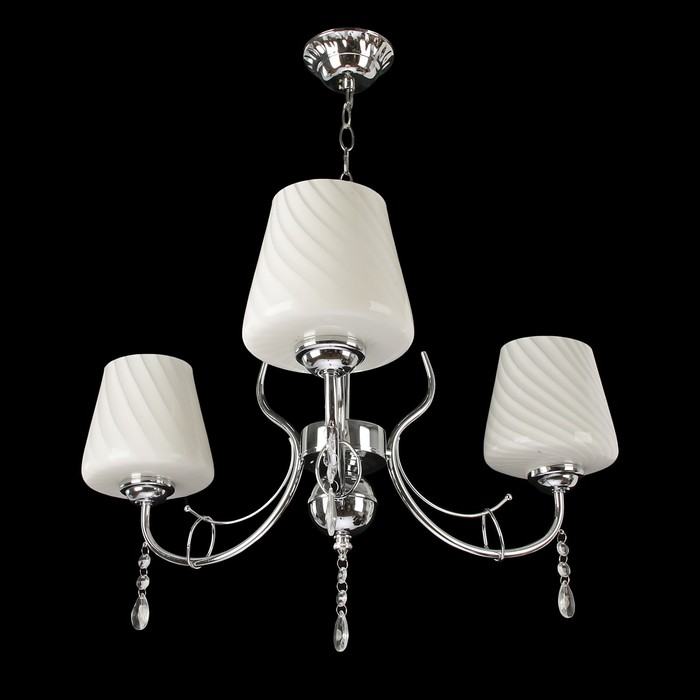 Люстра 6864/3 "Изар" E27 3х60Вт серебро 55х55х35 см