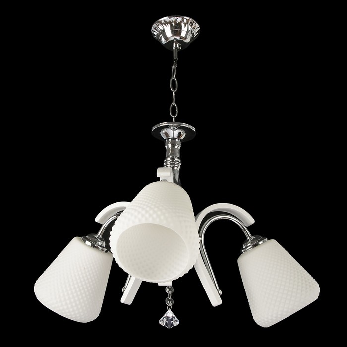 Люстра 6900/3A "Амазонка" E27 3х60Вт бел./хром 55х55х38 см