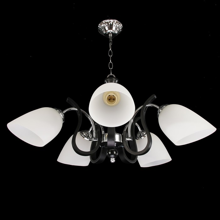 Люстра 6913/5 "Шанс" E27 5х60Вт черн./хром 60х60х33 см