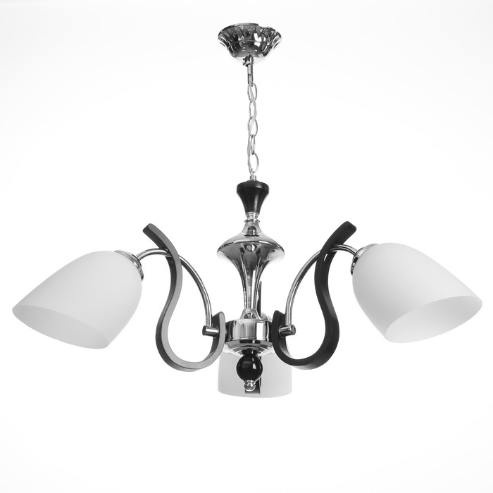 Люстра 6913/3 "Шанс" E27 3х60Вт черн./хром 60х60х33 см