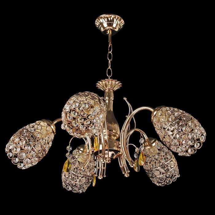 Люстра 6552/5B "Барийя" E27 5х60Вт золото 50х50х30 см